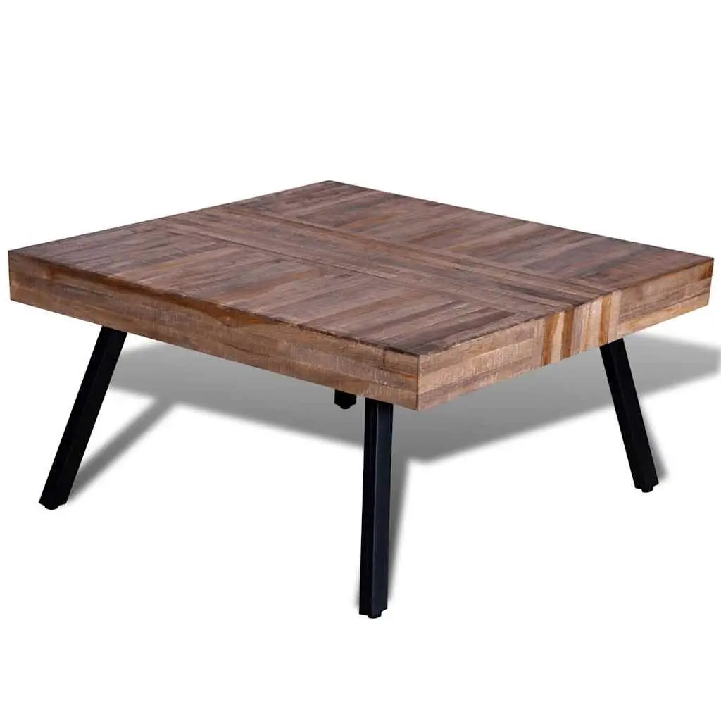 Square Coffee Table in Reclaimed Teak Wood