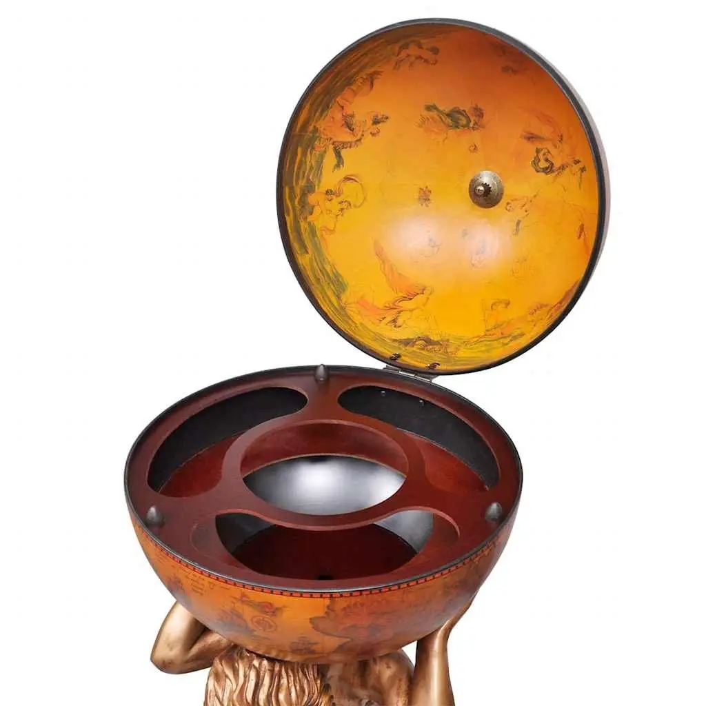 Globe Bar Cabinet MDF 42 x 42 x 85 cm Brown