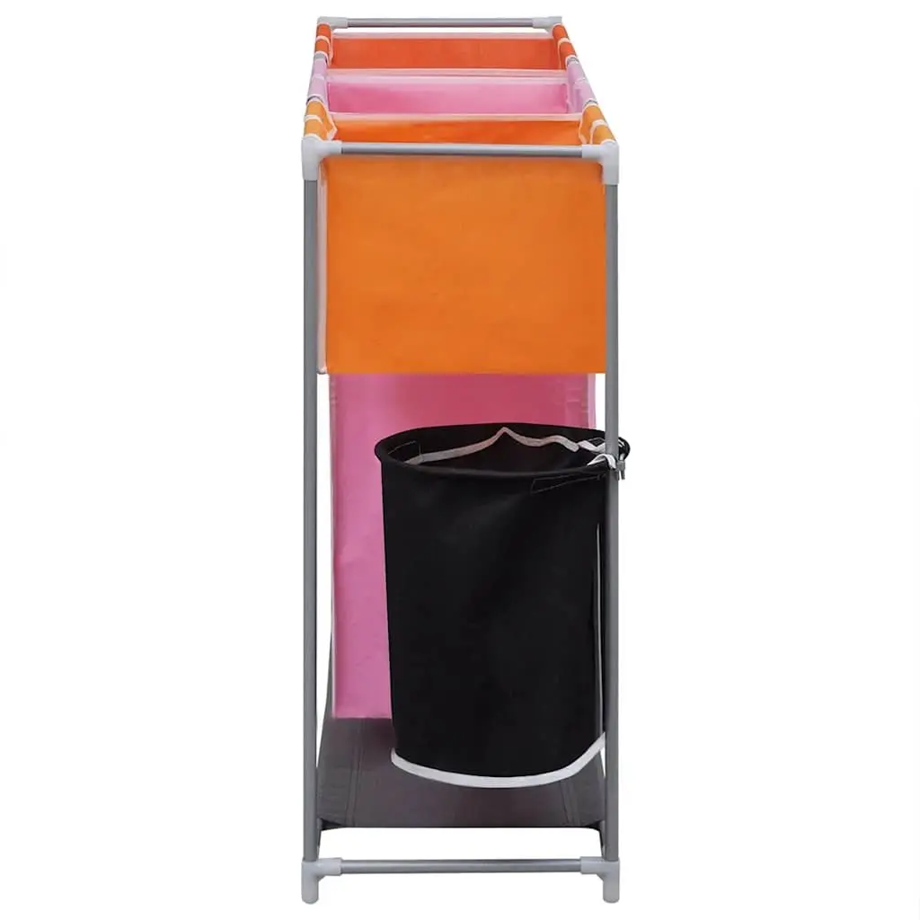 3-Section Laundry Sorter Hamper with Organiser