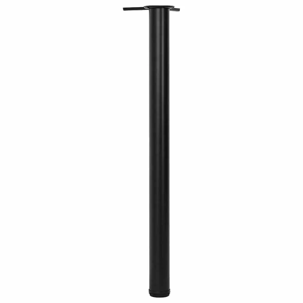 Height Adjustable Table Legs Black 870mm Set of 4 with Screw Feet for Breakfast Bars Desks and Worktops