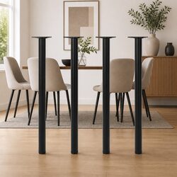 Adjustable Table Legs Set 4 pcs Black 870mm Replacement Furniture Support