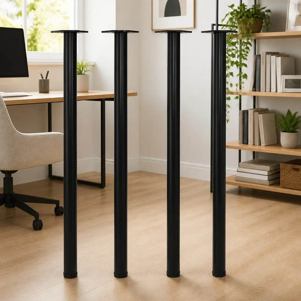 Adjustable Table Legs Set of 4 in Black