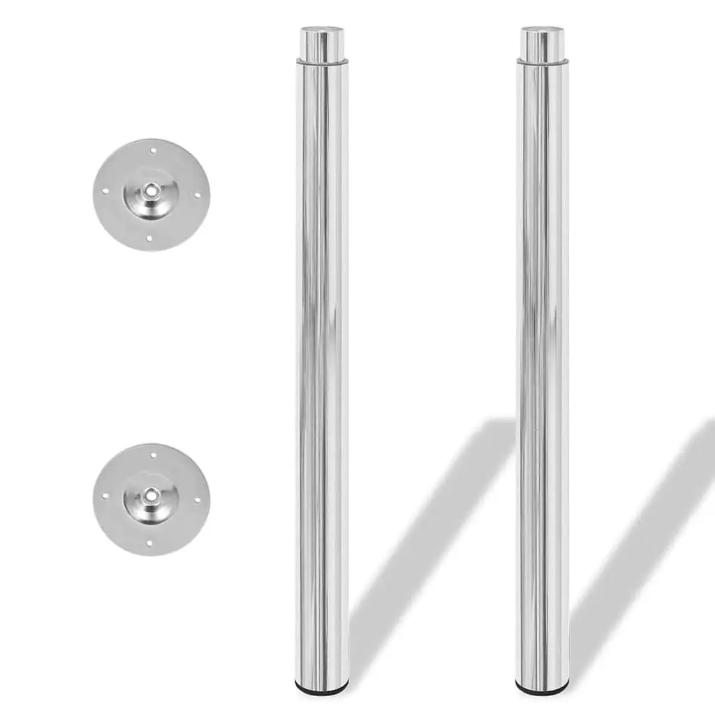 Adjustable Chrome Table Legs 710mm-1100mm Set of 2