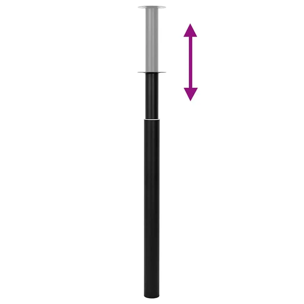 Black Adjustable Telescopic Table Legs 710-1100 mm