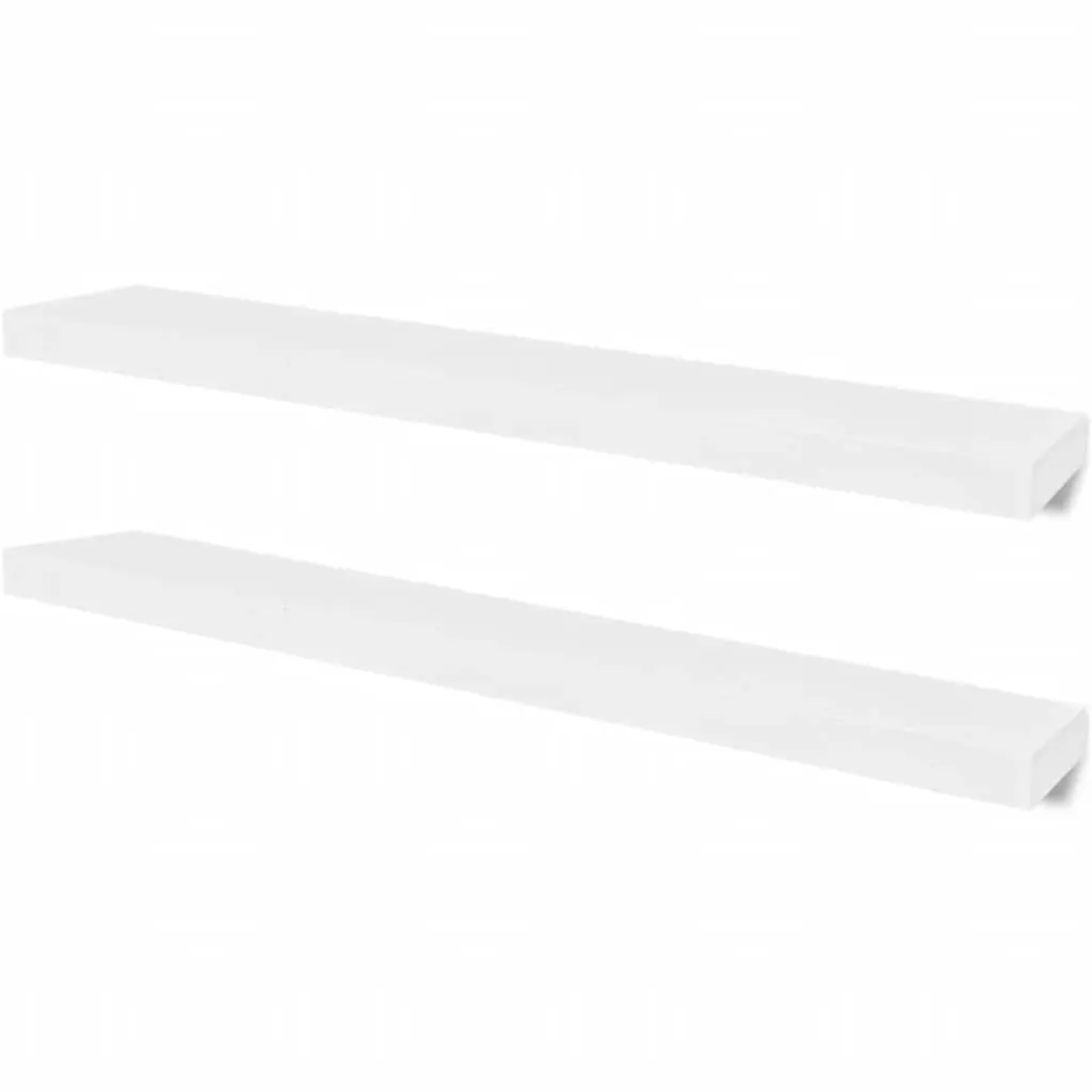 Wall Shelves MDF 2 Piece White
