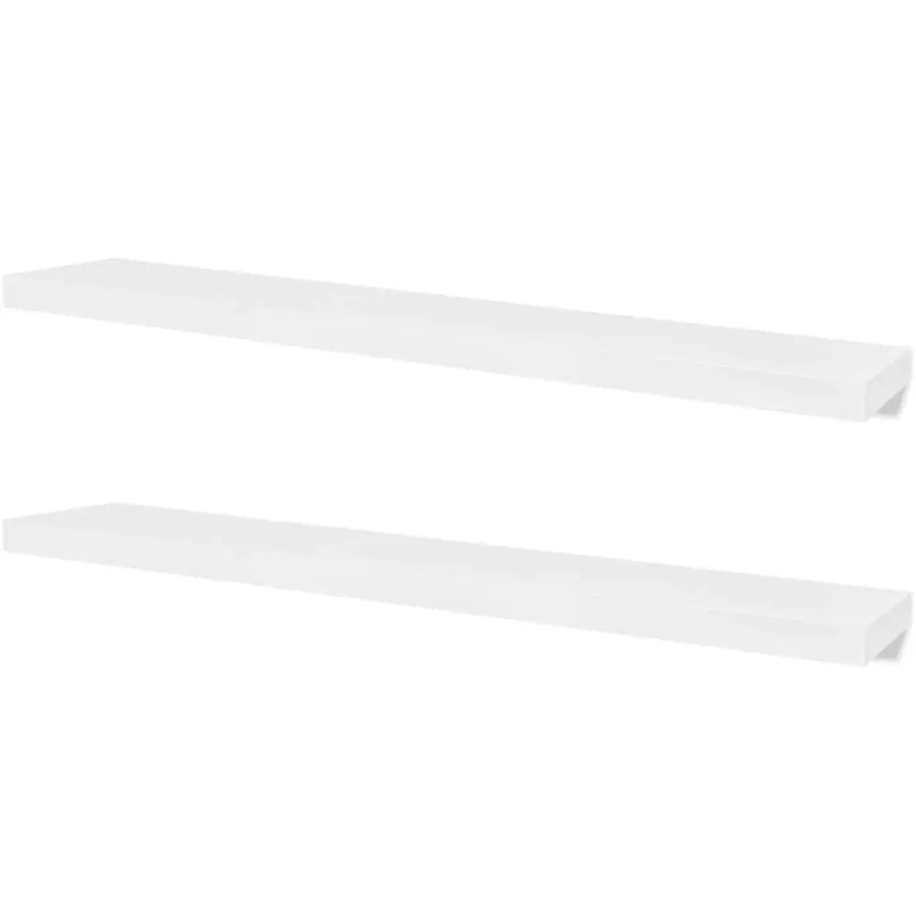 White MDF Floating Wall Shelves for Displaying Items