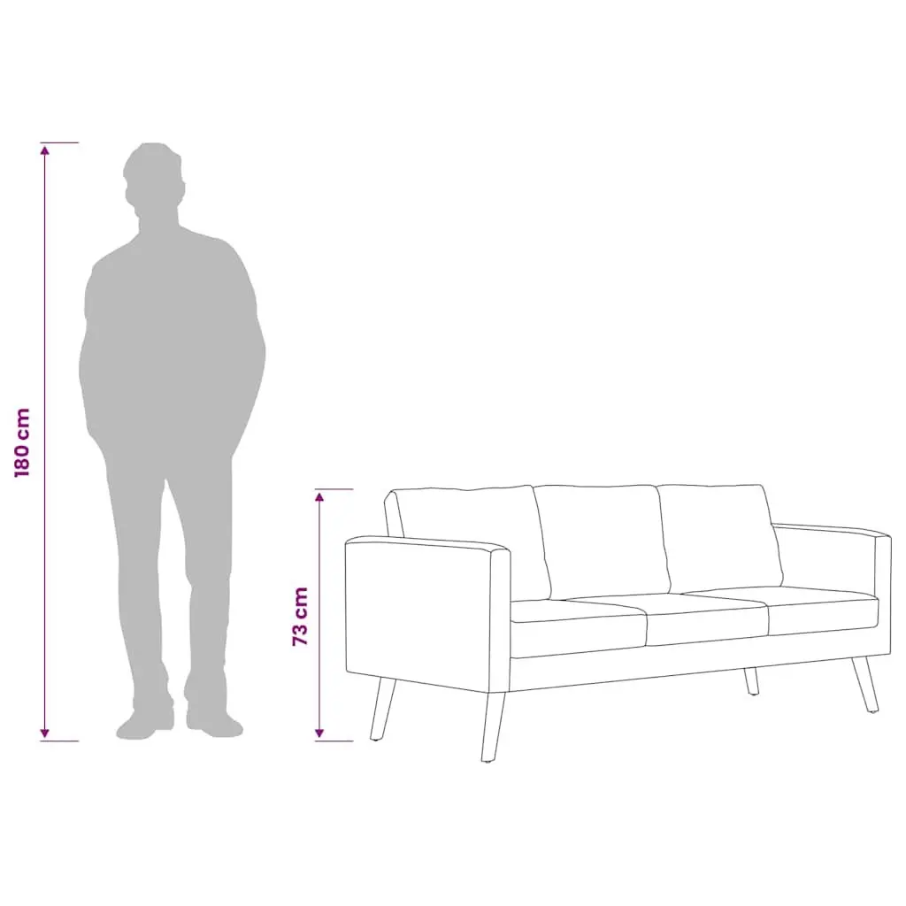 Grey 3-Seater Sofa with Removable Covers