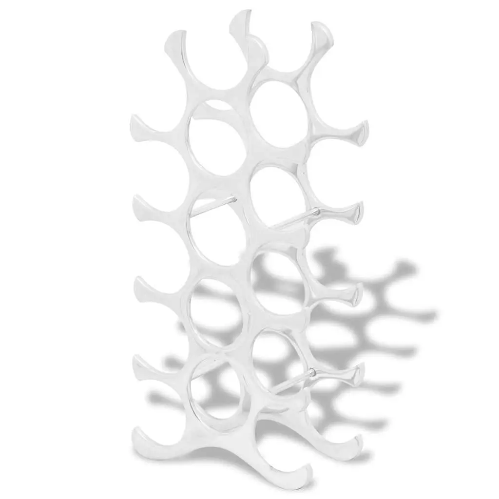 Silver Wine Rack for 15 Bottles
