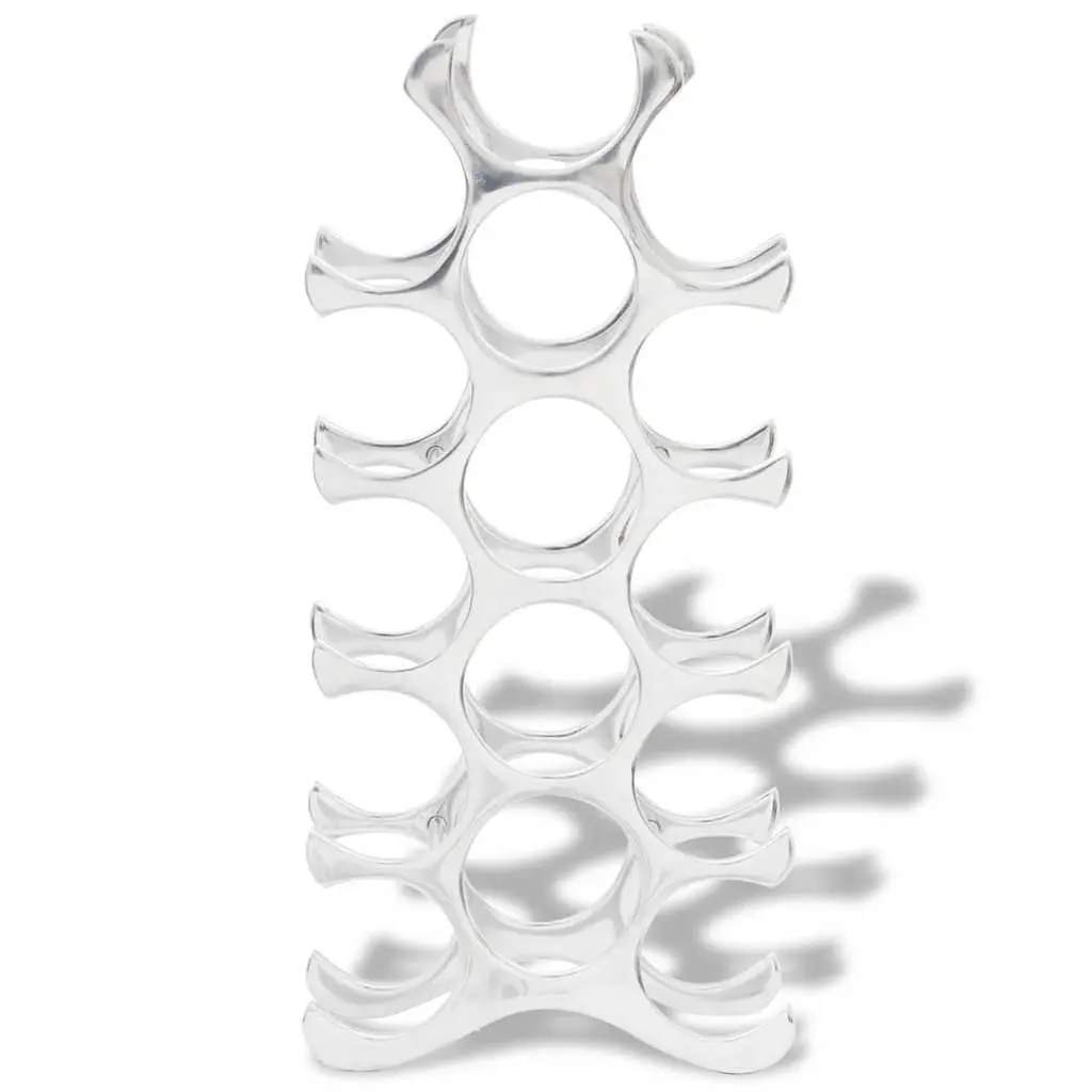 Silver Wine Rack for 15 Bottles