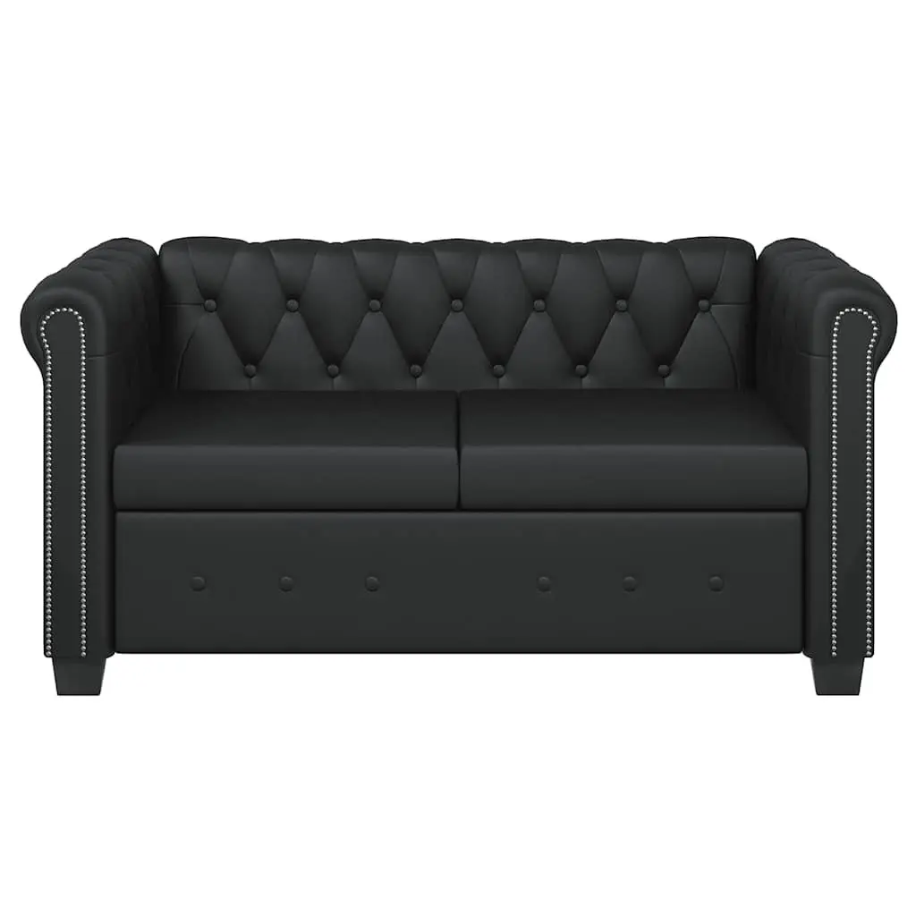 2-Seater Chesterfield Sofa in Black