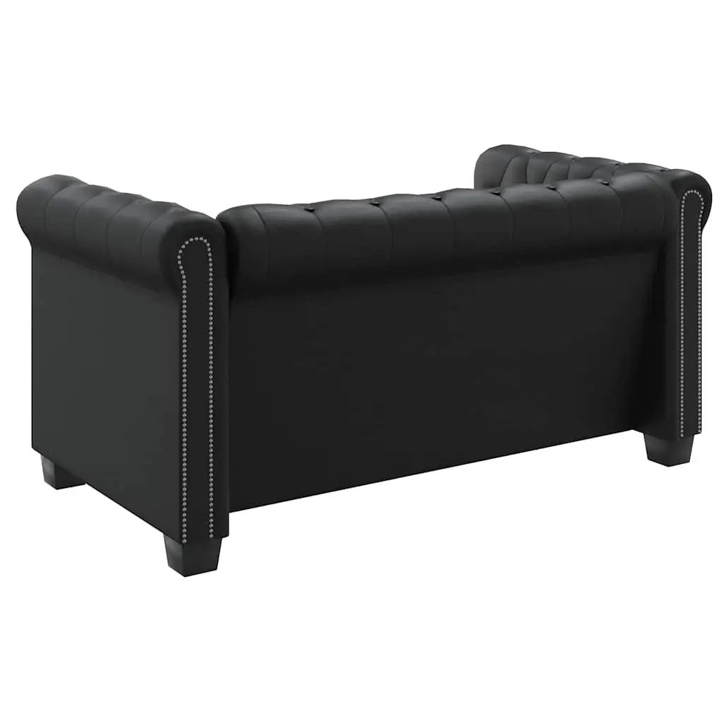 2-Seater Chesterfield Sofa in Black