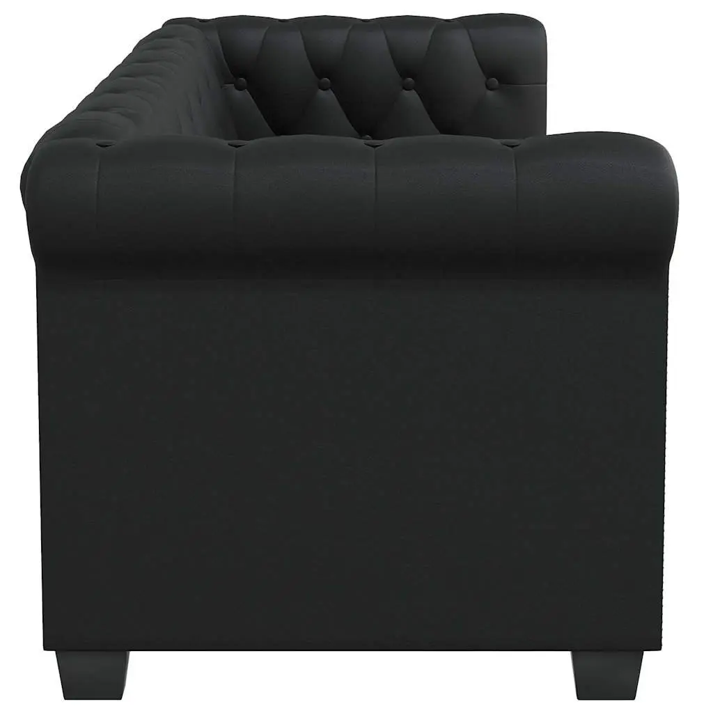 2-Seater Chesterfield Sofa in Black