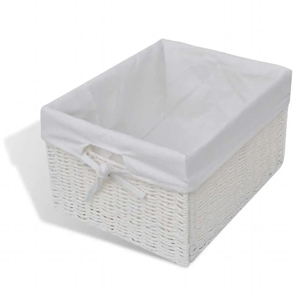 White Storage Sideboard with Baskets