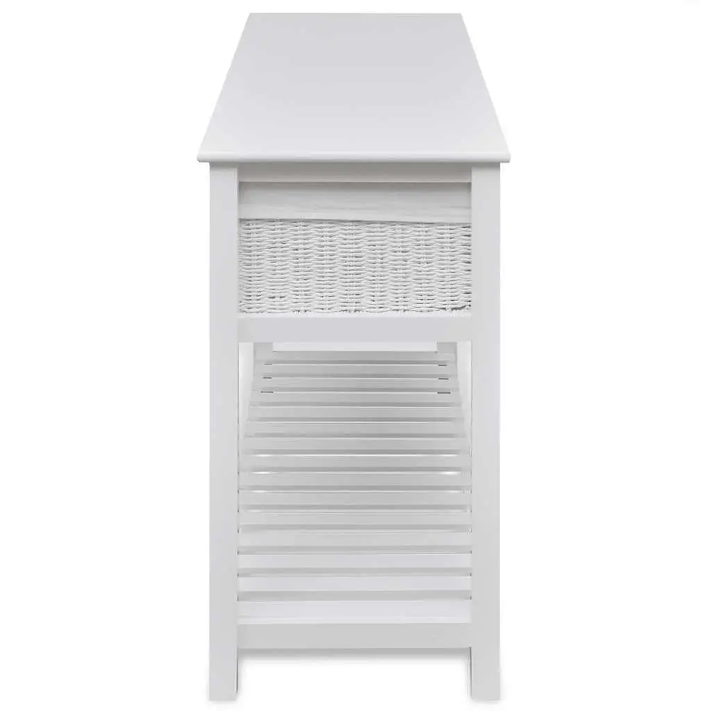 White Storage Sideboard with Baskets