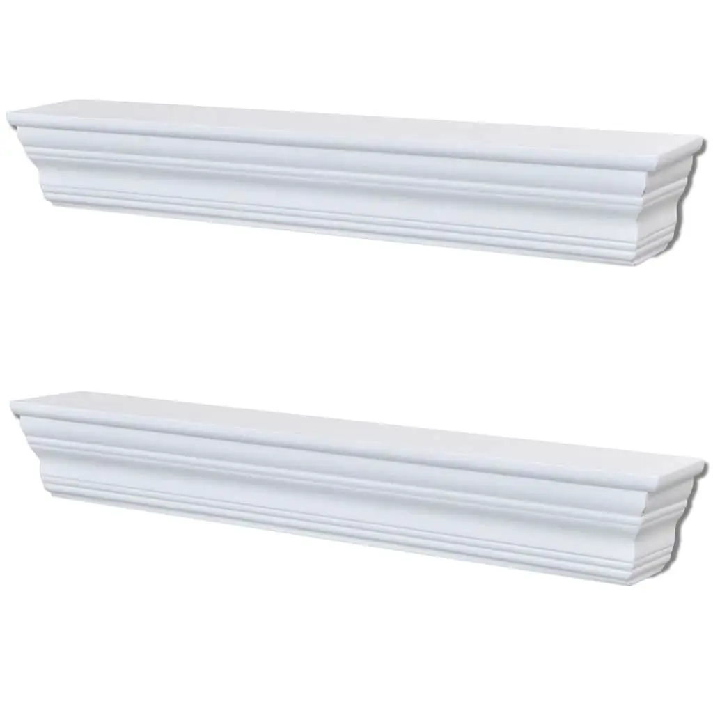 Wall Shelves White Baroque Style Floating Storage Bedroom Living Room Decor 2
