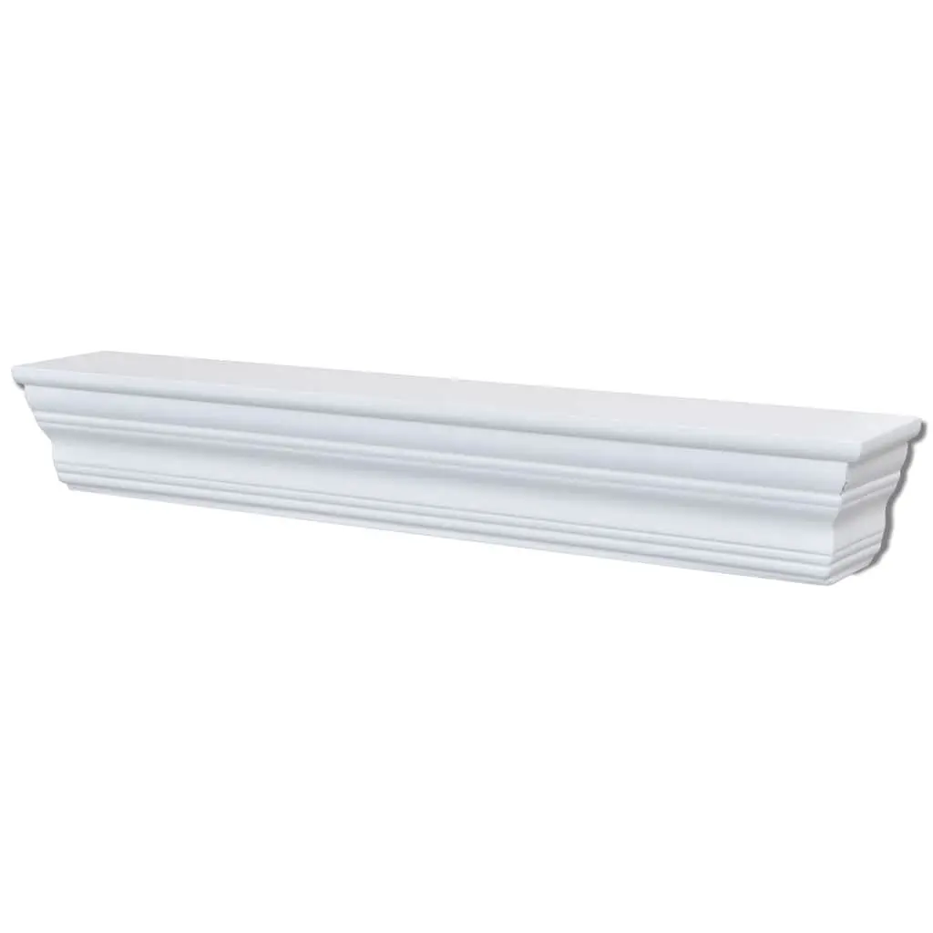 Wall Shelves White Baroque Style Floating Storage Bedroom Living Room Decor 2