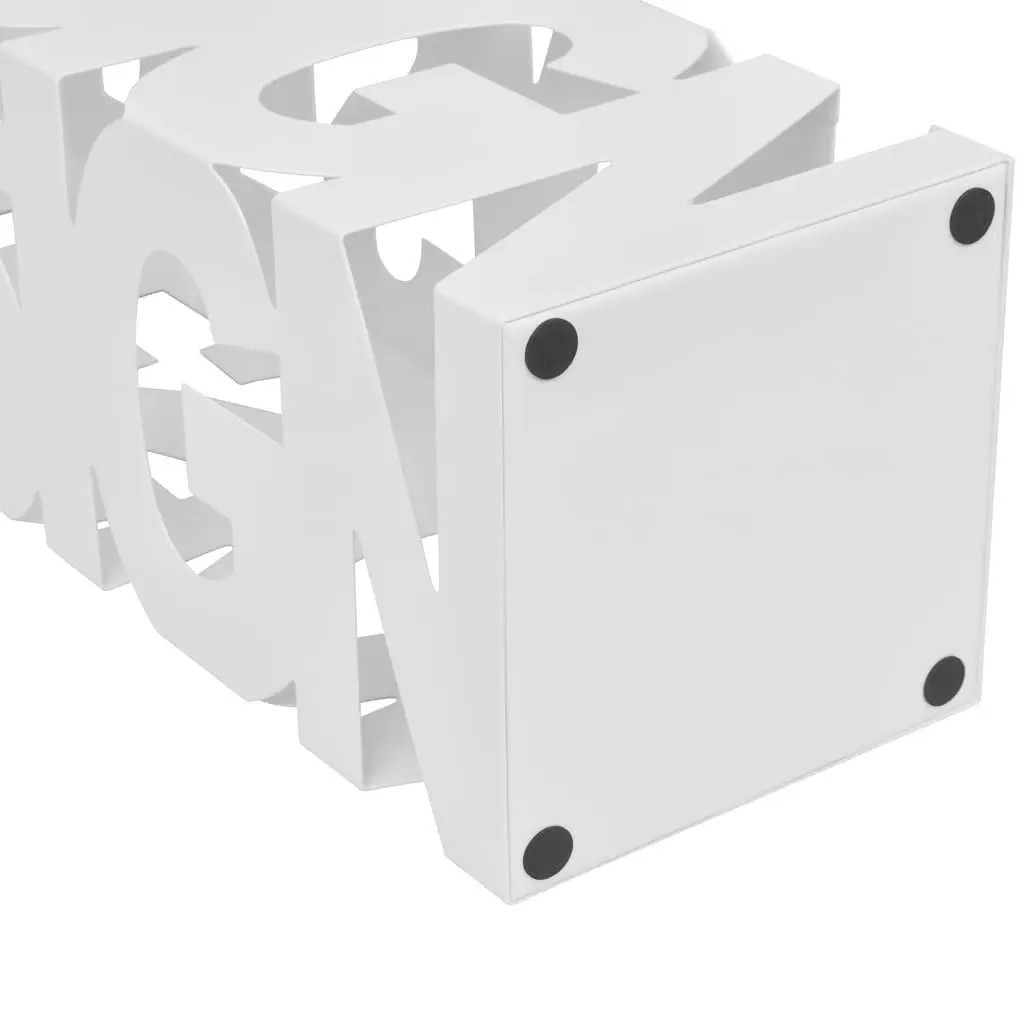 Umbrella Stand Storage Holder White Powder-coated Steel 48.5cm