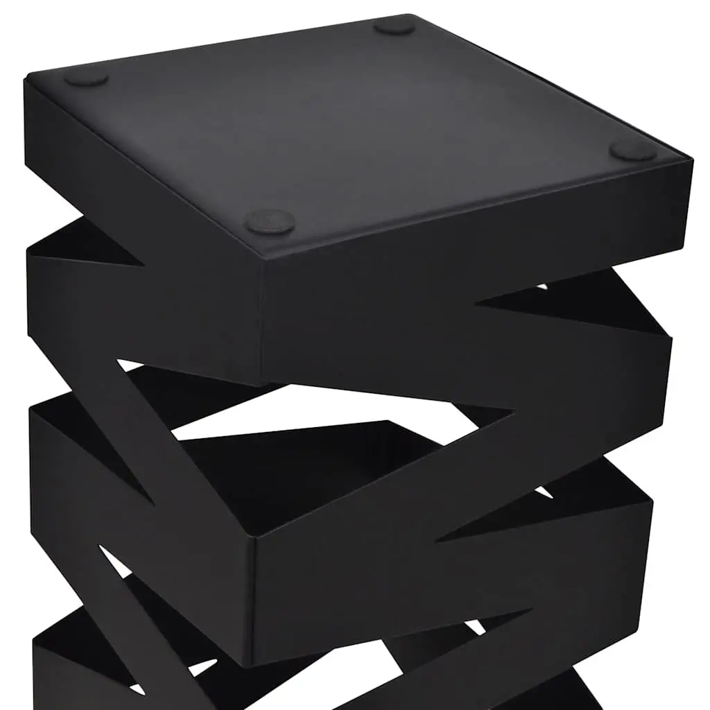 Umbrella Stand Storage Holder Powder-coated Steel 48.5cm Black