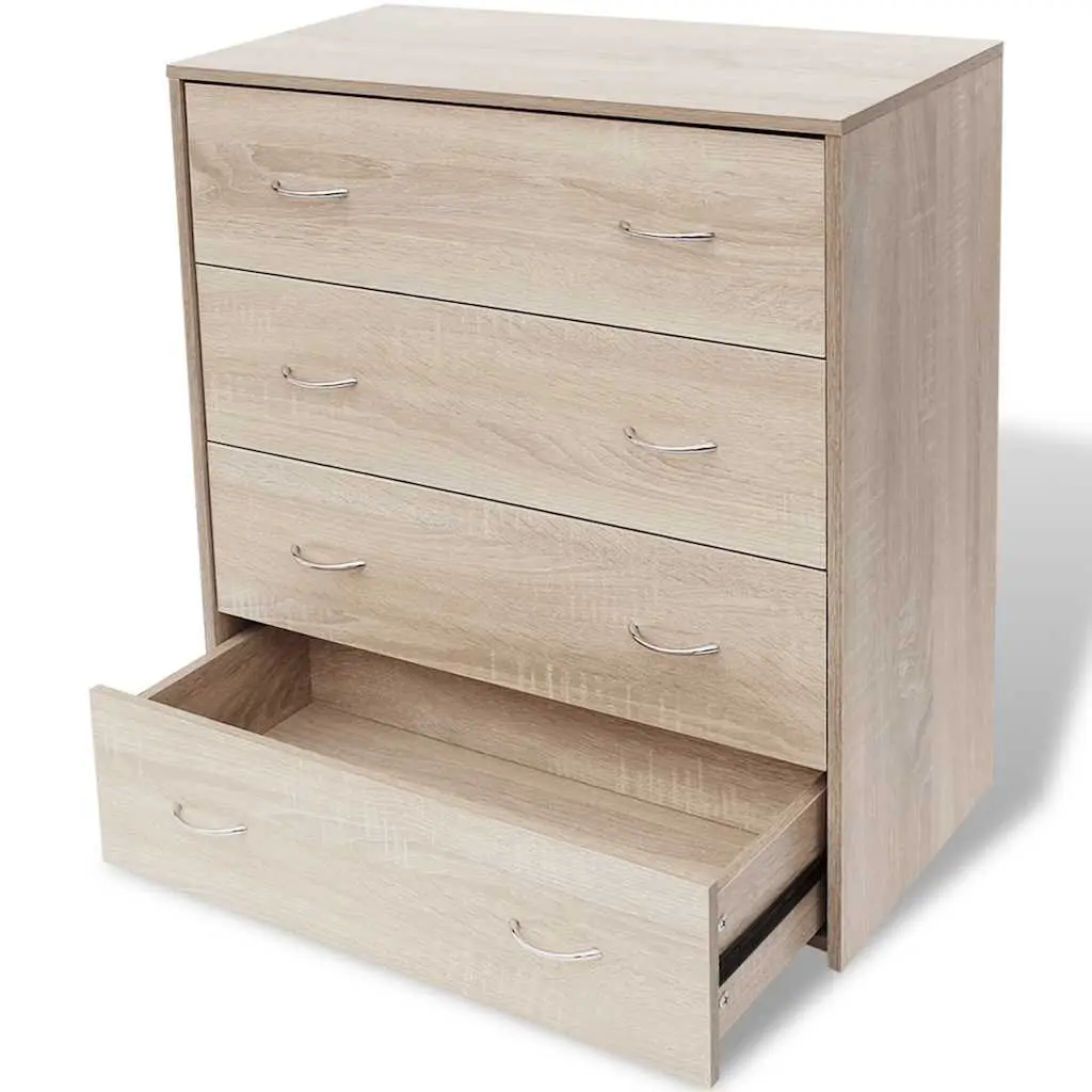 Oak Sideboard Cabinet with 4 Drawers