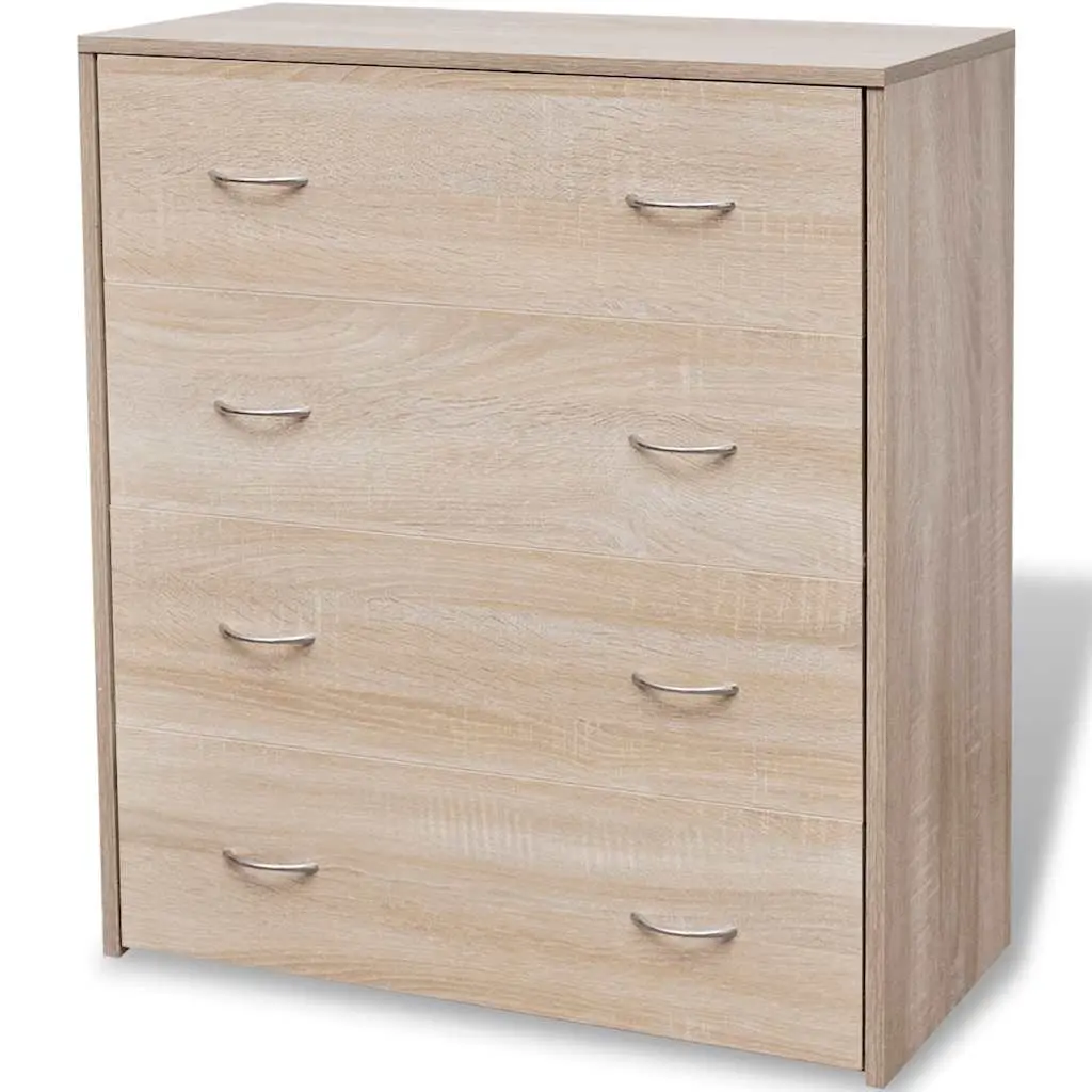 Oak Sideboard Cabinet with 4 Drawers
