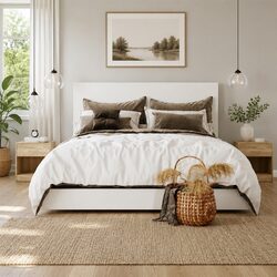 Durable Bedside Table Set with Drawer Storage for Bedrooms