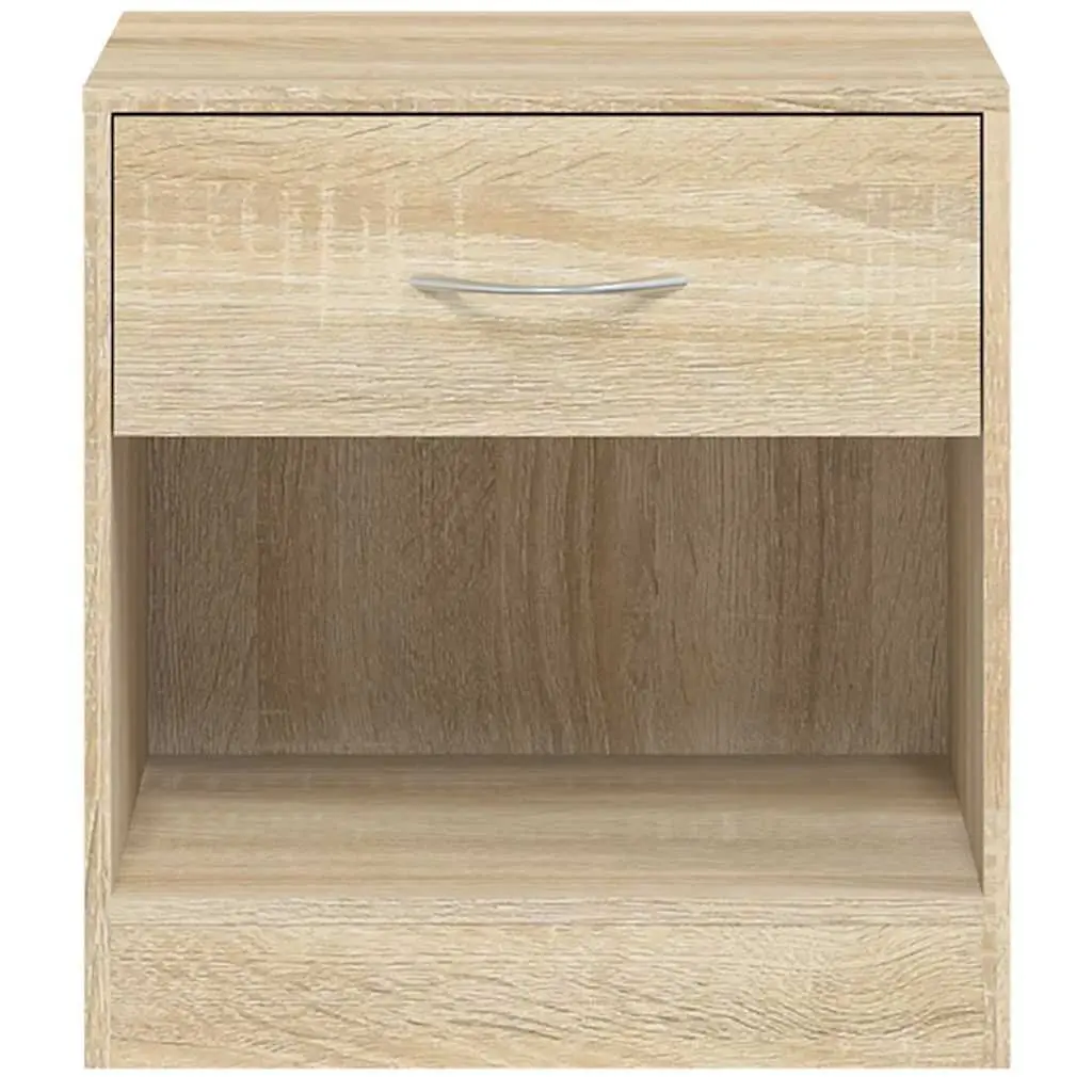 Bedside Table Set with Drawer Storage for Bedrooms