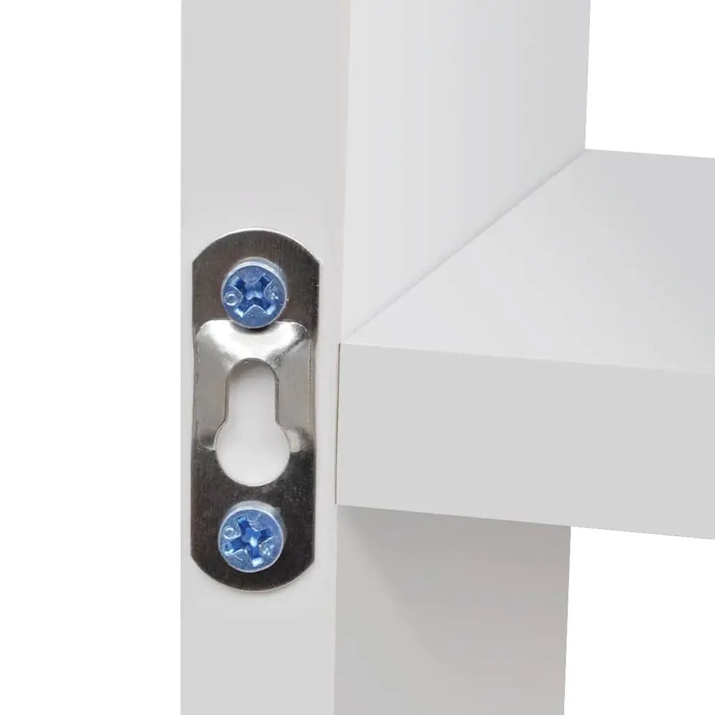 White Wall Display Shelf with 8 Compartments