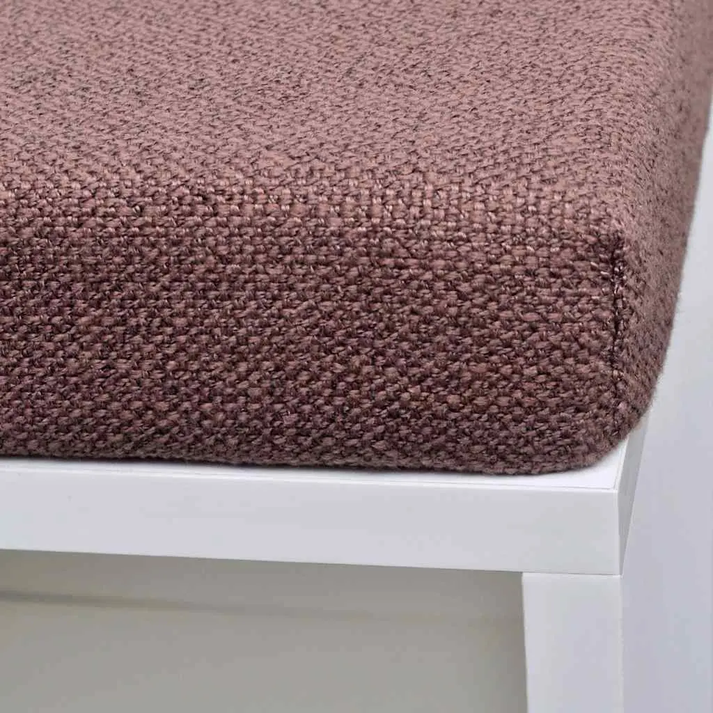 White Shoe Storage Bench with 10 Compartments