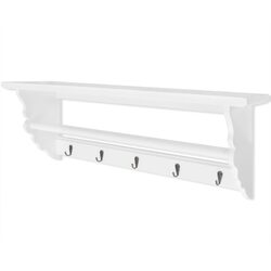 Baroque Style Wall-Mounted Coat Rack with Shelf