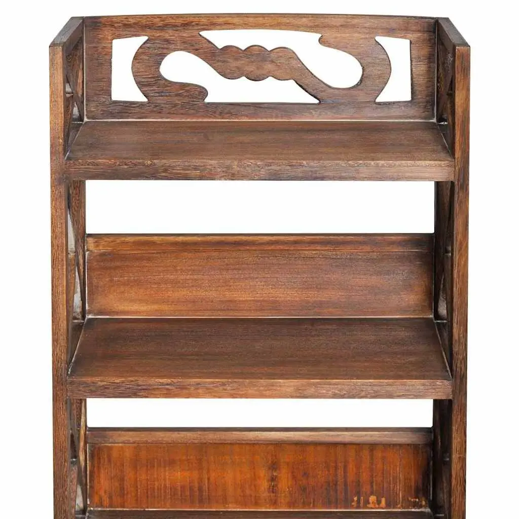 Bathroom Cabinet Wood Floor Standing 46x24x117.5cm Brown