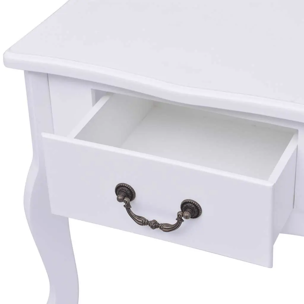 White Bedside Cabinet with Drawer for Storage