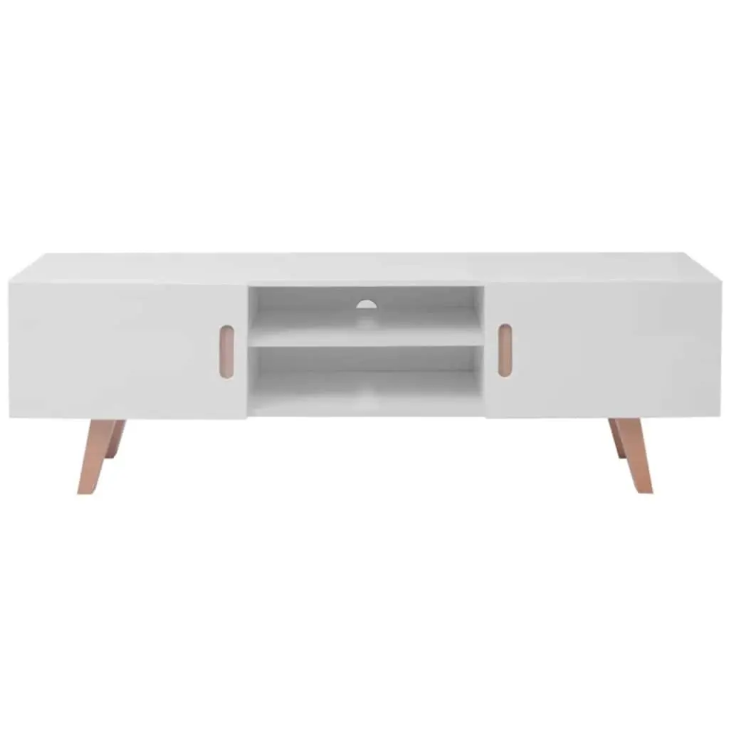 High Gloss White TV Stand MDF Media Storage Unit (76)