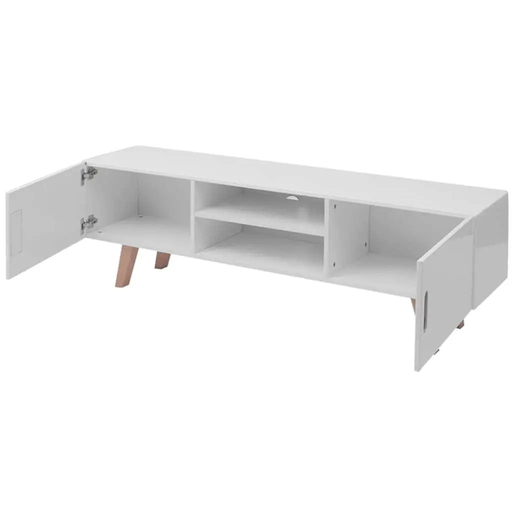 High Gloss White TV Stand MDF Media Storage Unit (76)