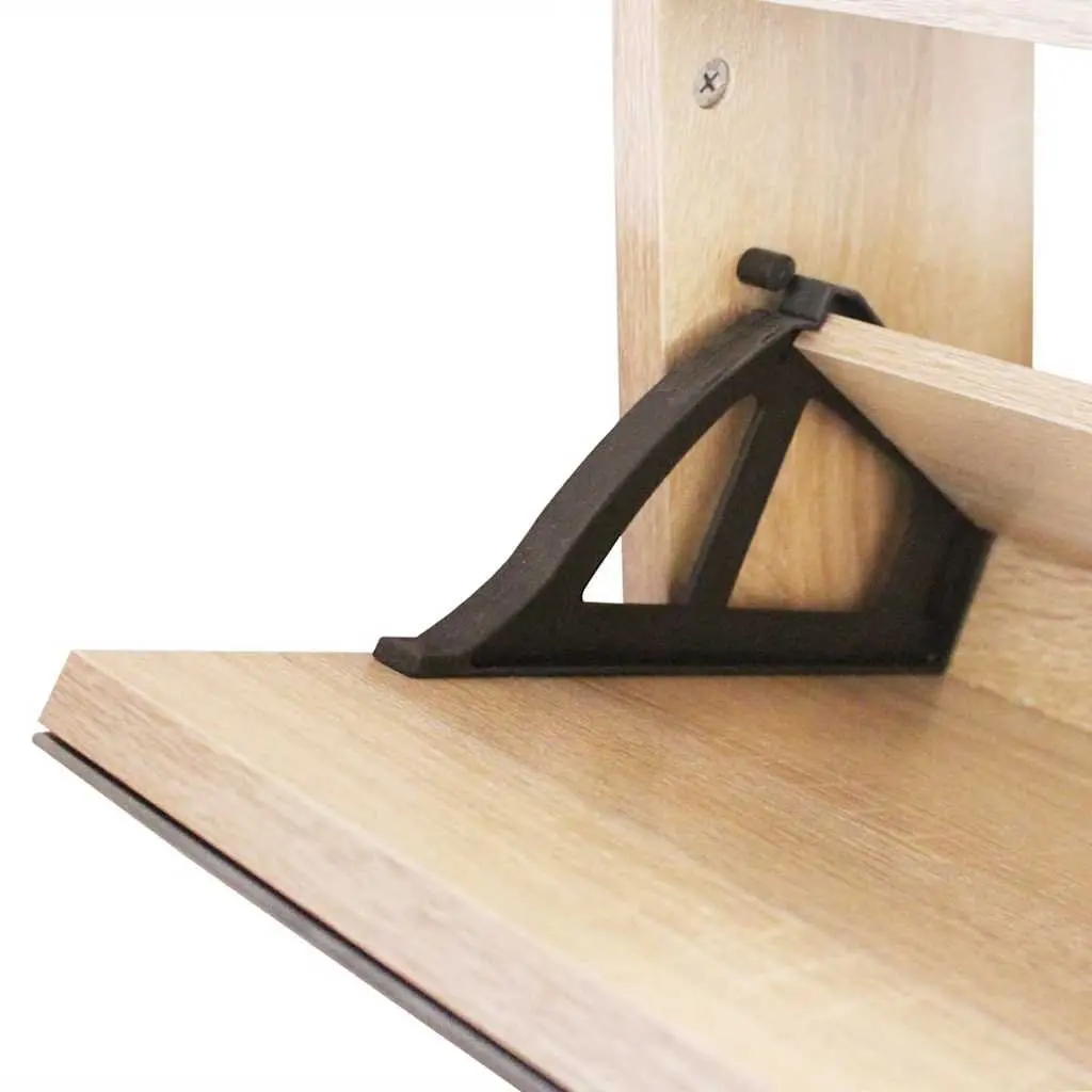 Shoe Cabinet 3-Layer Mirror Oak Wall Mounted Shoe Rack Storage Organiser Hallway