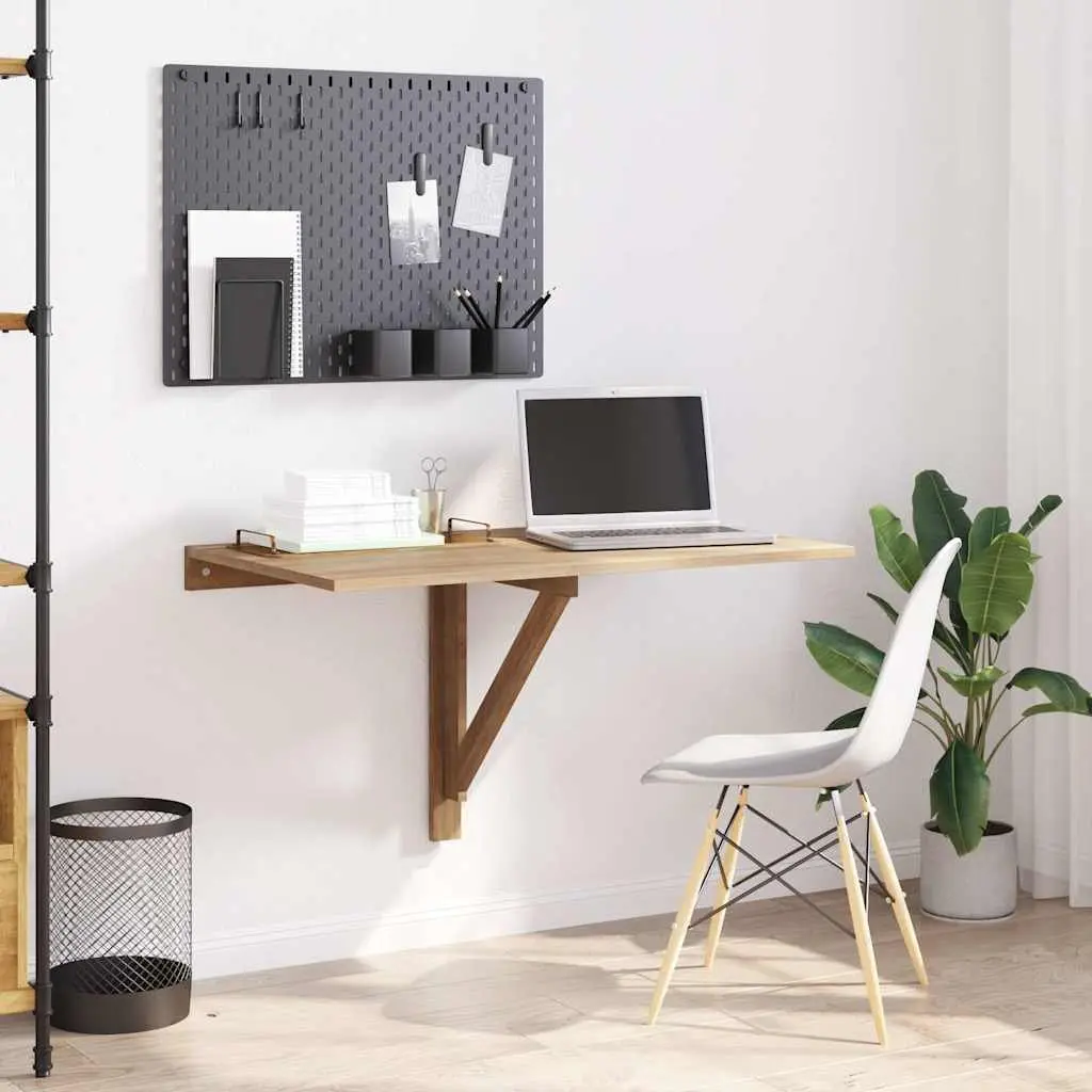 Brown Folding Wall Table 100x60 cm