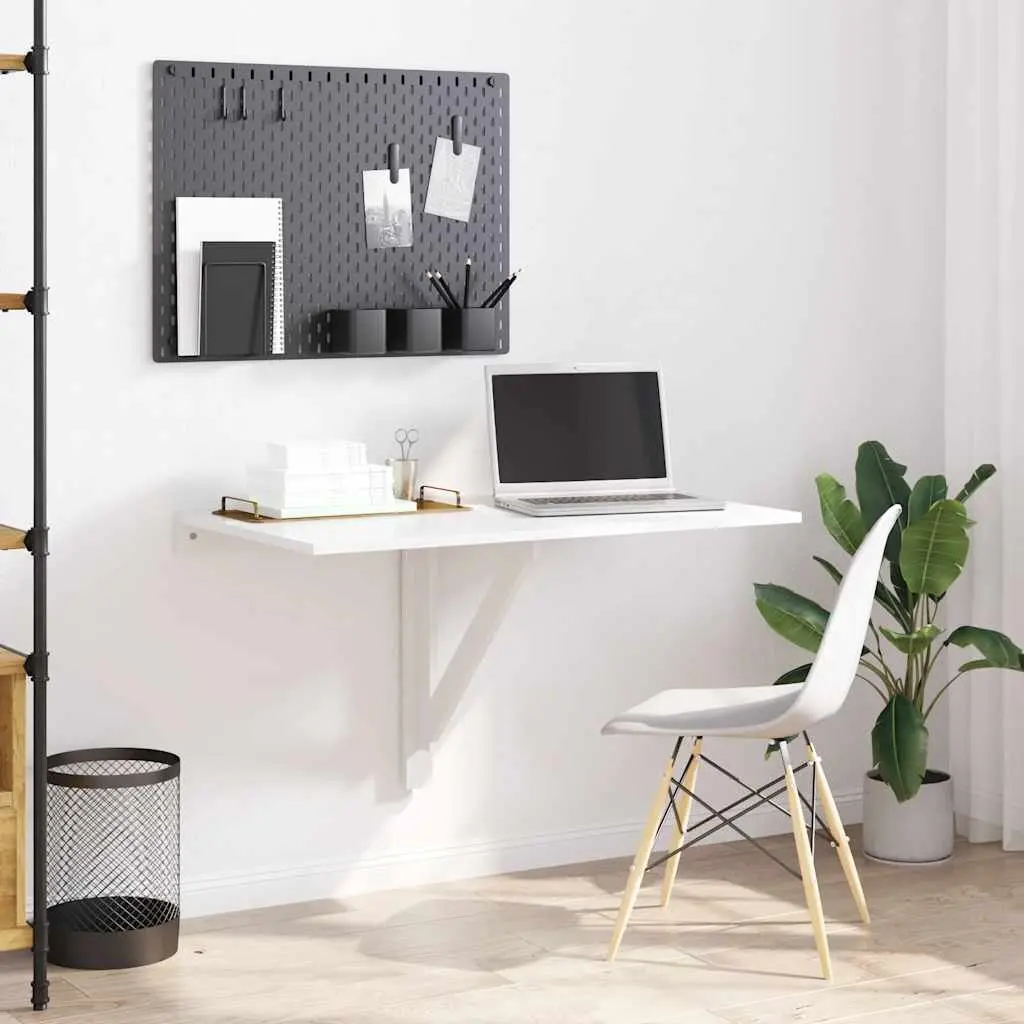 White Folding Wall Table 100x60 cm