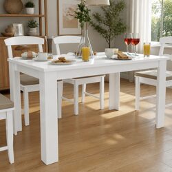Modern White Dining Table 140x80 cm for Your Home