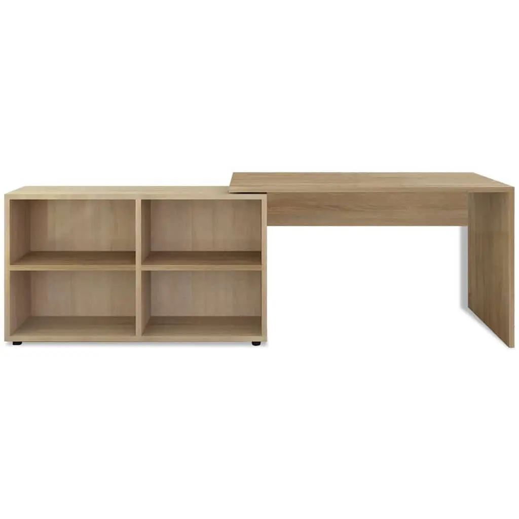Corner Desk with 4 Shelves for Home Office