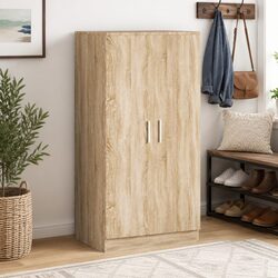 Premium 7-Shelf Shoe Cabinet in Brown Wood