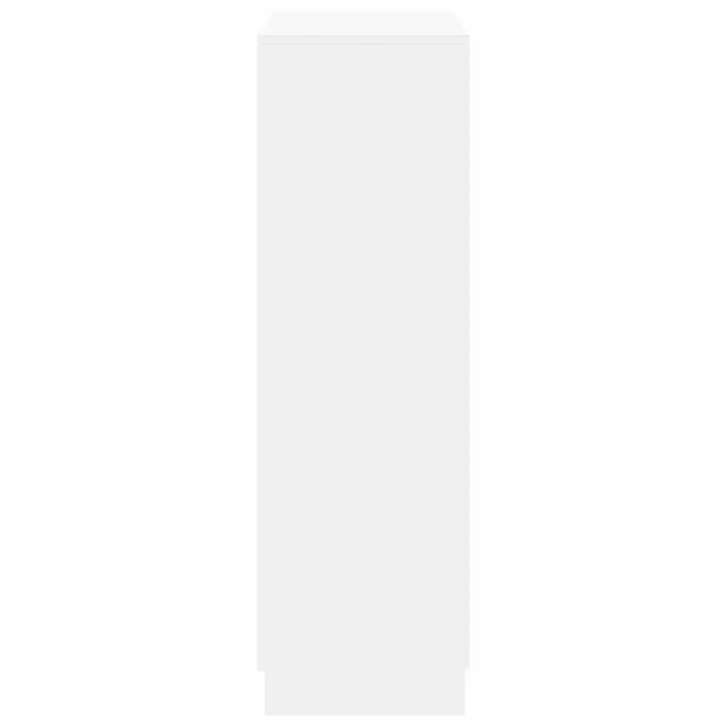 Shoe Cabinet White 7 Shelves 2 Doors