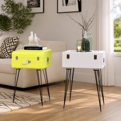 Vintage White Suitcase Cabinet for Stylish Storage