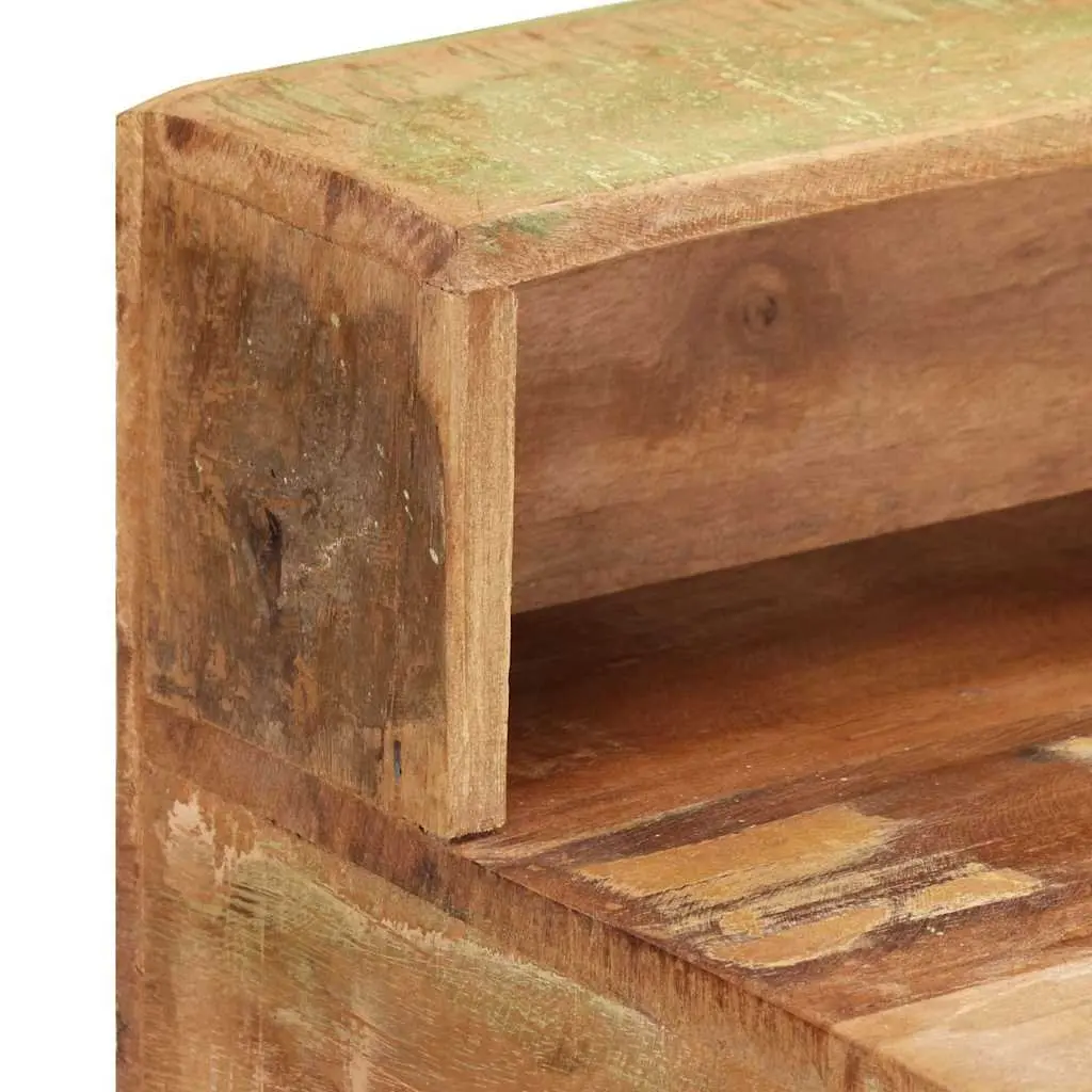 Desk Solid Reclaimed Wood Vintage Style Multicolour with Two Drawers