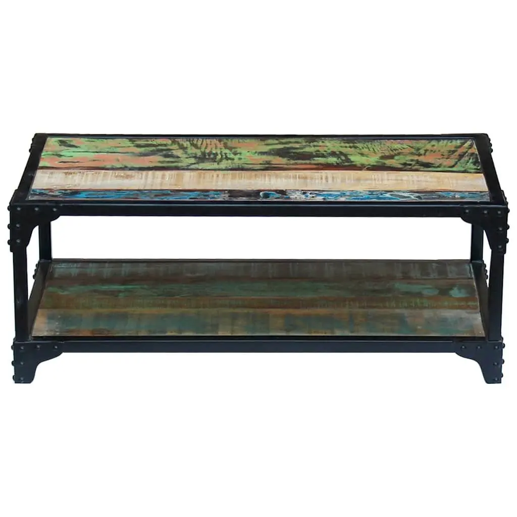 Vintage-Style Coffee Table with Sturdy Steel Frame