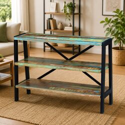 Solid Reclaimed Wood Sideboard with 3 Shelves