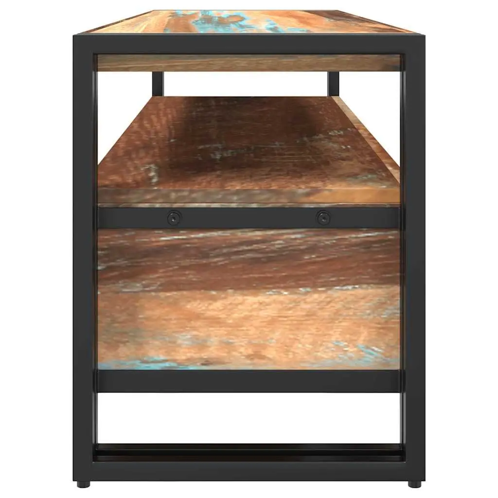TV Cabinet Solid Reclaimed Wood Vintage Style 2 Drawers 1 Shelf Multicolour