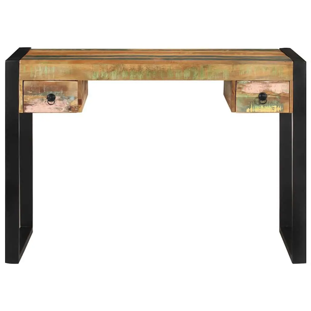 Vintage Solid Reclaimed Wood Desk with Drawers