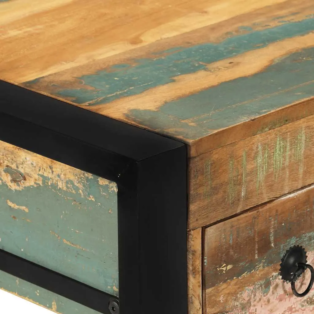 Vintage Solid Reclaimed Wood Desk with Drawers