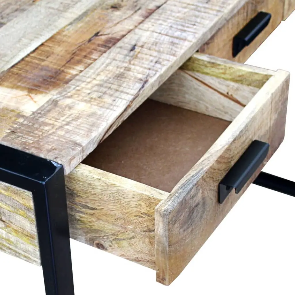 Console Table with 3 Drawers in Mango Wood