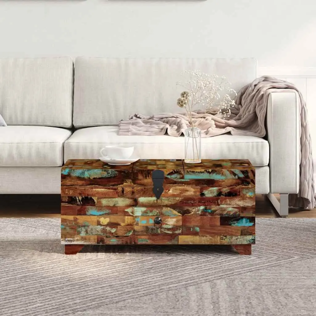 Coffee Table Chest Box with Storage in Brown