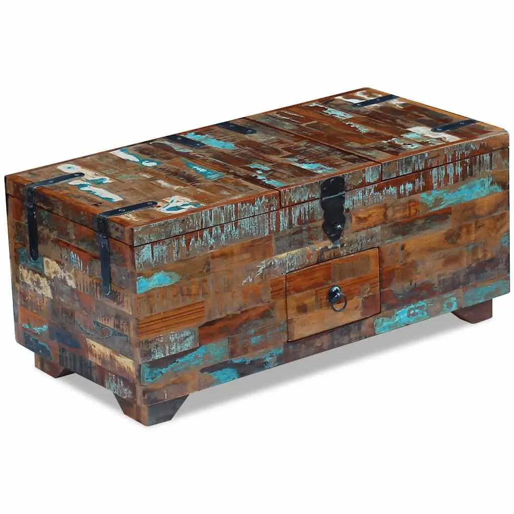 Coffee Table Chest Box with Storage in Brown